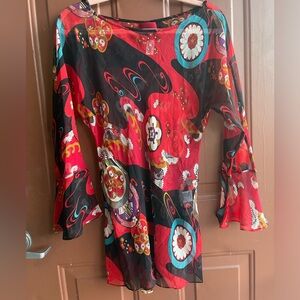 100% silk Colorful Women's Top #3